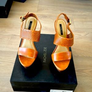 Brown leather Rachel Zoe high heel shoes